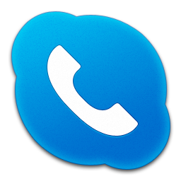 Skype Phone Blue Icon 256x256 png